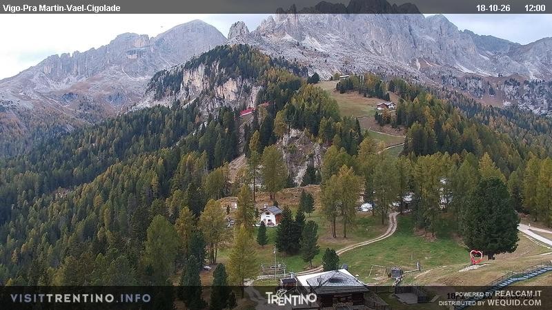 Archiv Foto Webcam Bergstation des Sesselliftes Pian Pecei-Pra Martin
