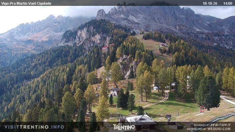 Archiv Foto Webcam Bergstation des Sesselliftes Pian Pecei-Pra Martin