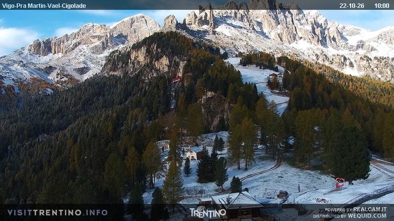 Archiv Foto Webcam Bergstation des Sesselliftes Pian Pecei-Pra Martin