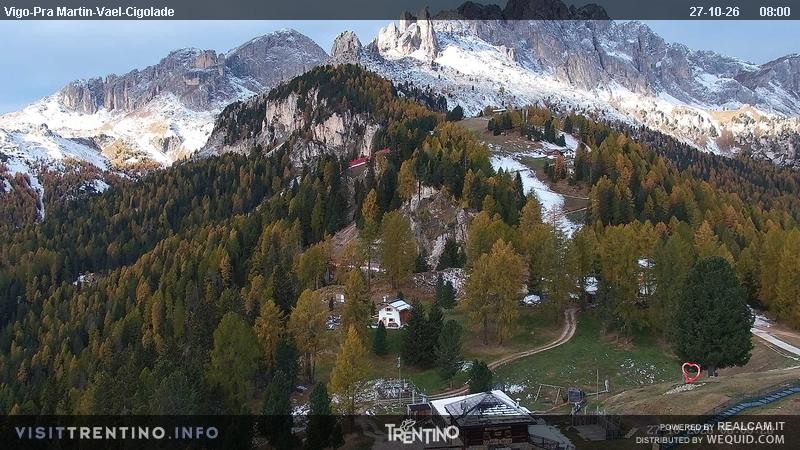 Archived image Webcam Top station of the Pian Pecei-Pra Martin chair lift