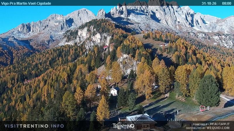 Archiv Foto Webcam Bergstation des Sesselliftes Pian Pecei-Pra Martin