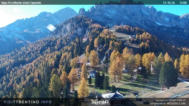 Archiv Foto Webcam Bergstation des Sesselliftes Pian Pecei-Pra Martin