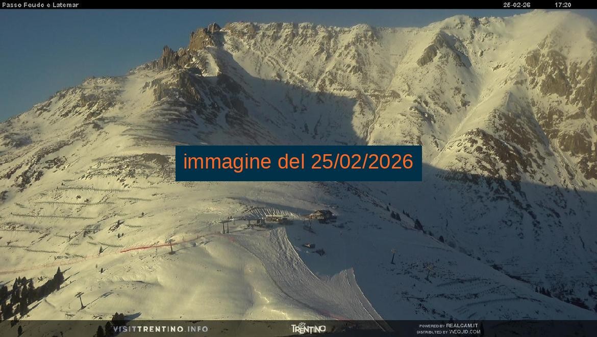 Archived image Webcam Val di Fiemme: Rifugio Pass Feudo