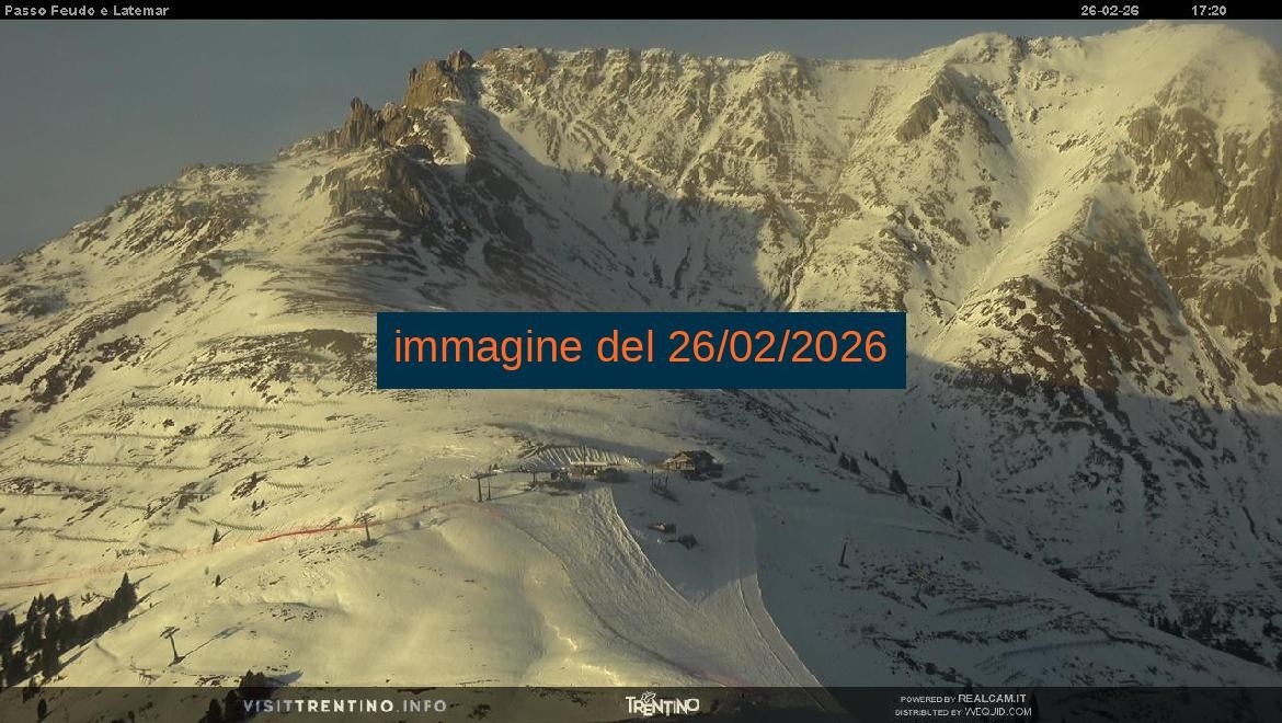 Archived image Webcam Val di Fiemme: Rifugio Pass Feudo