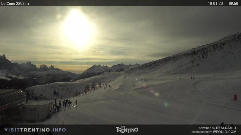 Archiv Foto Webcam Gondelbahn Ronchi-Valbona, Skigebiet Alpe Lusia