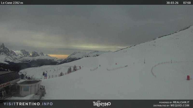 Archiv Foto Webcam Gondelbahn Ronchi-Valbona, Skigebiet Alpe Lusia