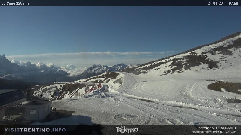 Archiv Foto Webcam Gondelbahn Ronchi-Valbona, Skigebiet Alpe Lusia