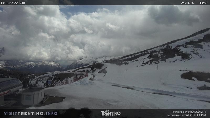 Archiv Foto Webcam Gondelbahn Ronchi-Valbona, Skigebiet Alpe Lusia