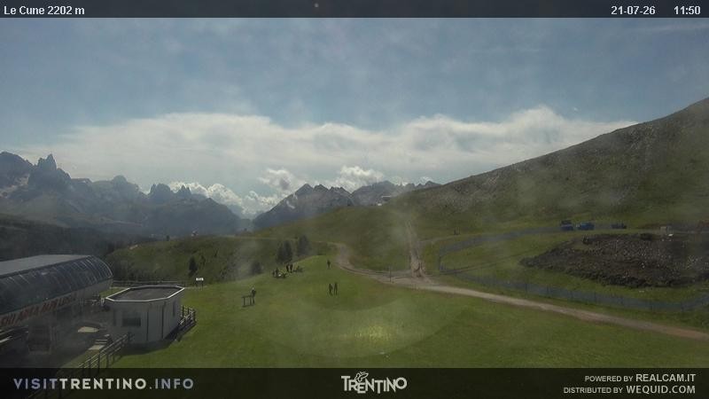 Archiv Foto Webcam Gondelbahn Ronchi-Valbona, Skigebiet Alpe Lusia