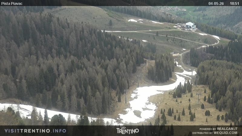 Archived image Webcam Piavac slope at Val di Fassa