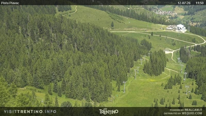 Archived image Webcam Piavac slope at Val di Fassa
