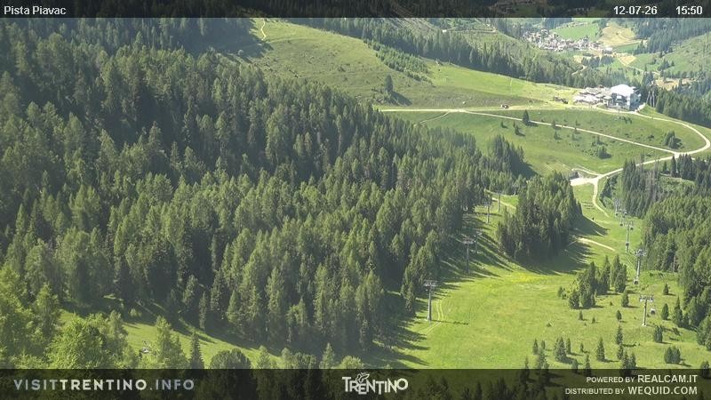 Archived image Webcam Piavac slope at Val di Fassa
