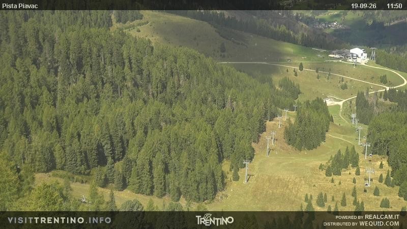 Archived image Webcam Piavac slope at Val di Fassa