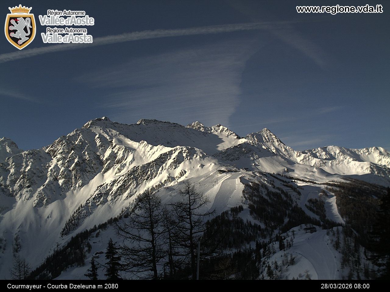 Archived image Webcam Courmayeur in the Aosta Valley