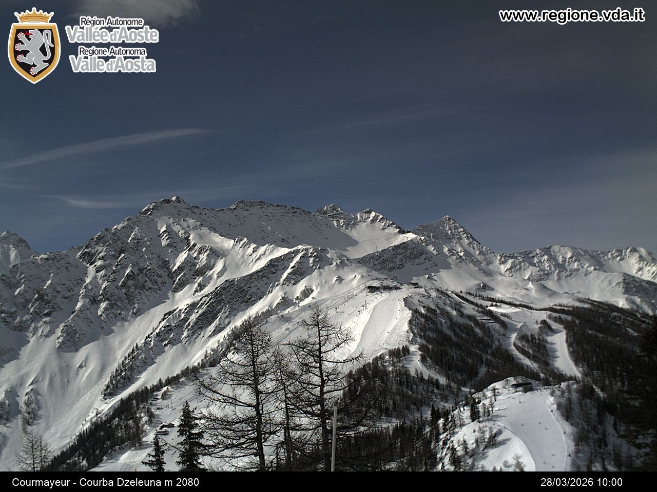 Archived image Webcam Courmayeur in the Aosta Valley