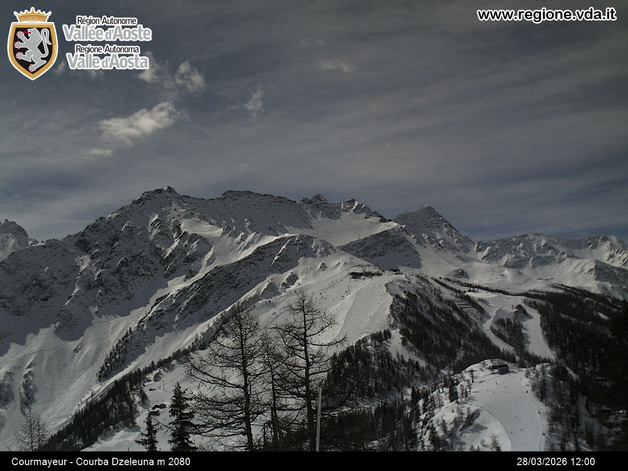 Archived image Webcam Courmayeur in the Aosta Valley