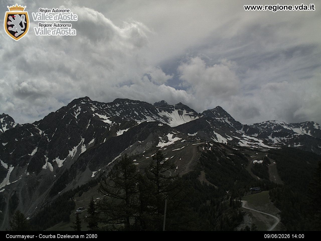 Archiv Foto Webcam Courmayeur im Aostatal