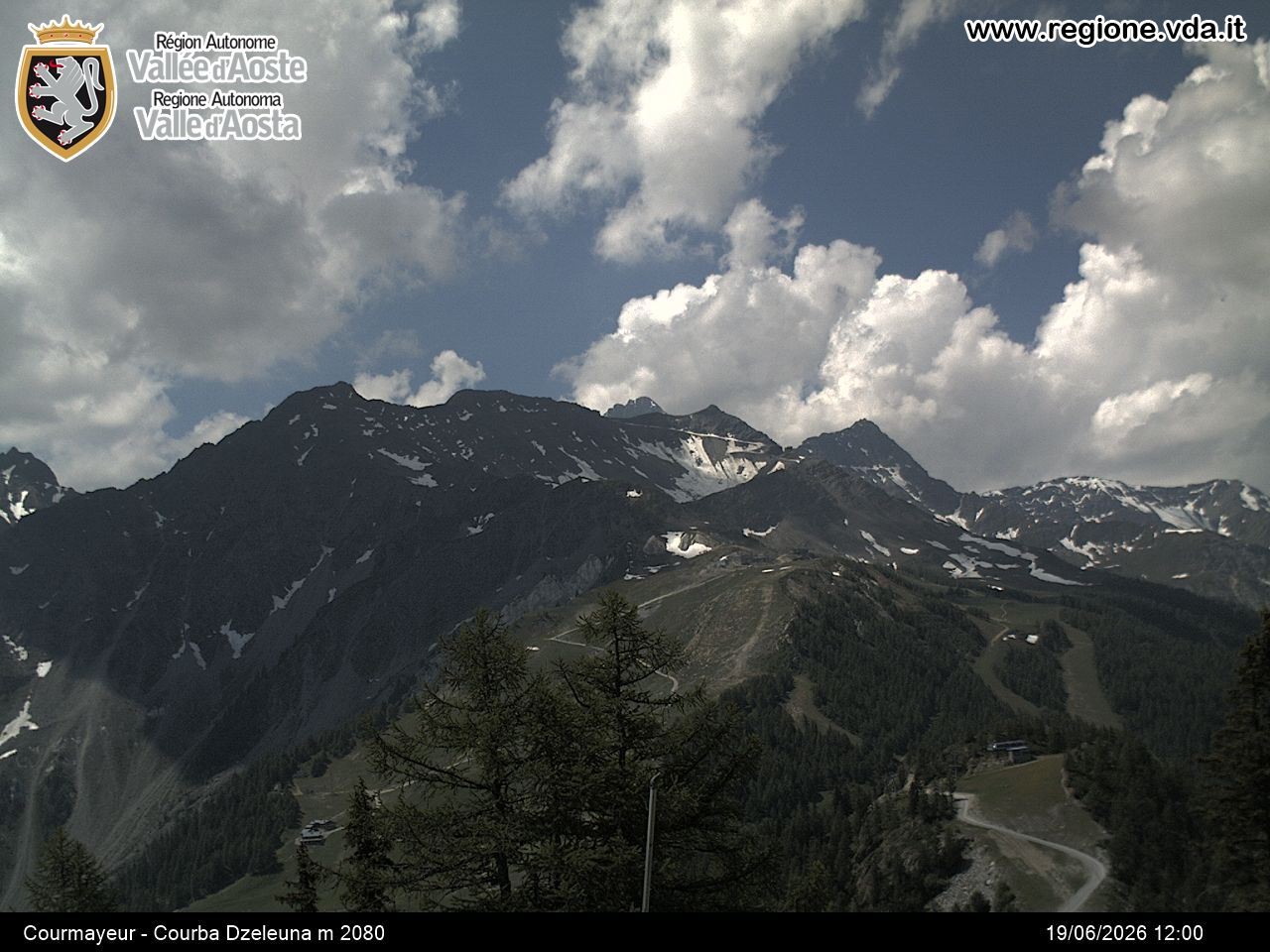Archiv Foto Webcam Courmayeur im Aostatal