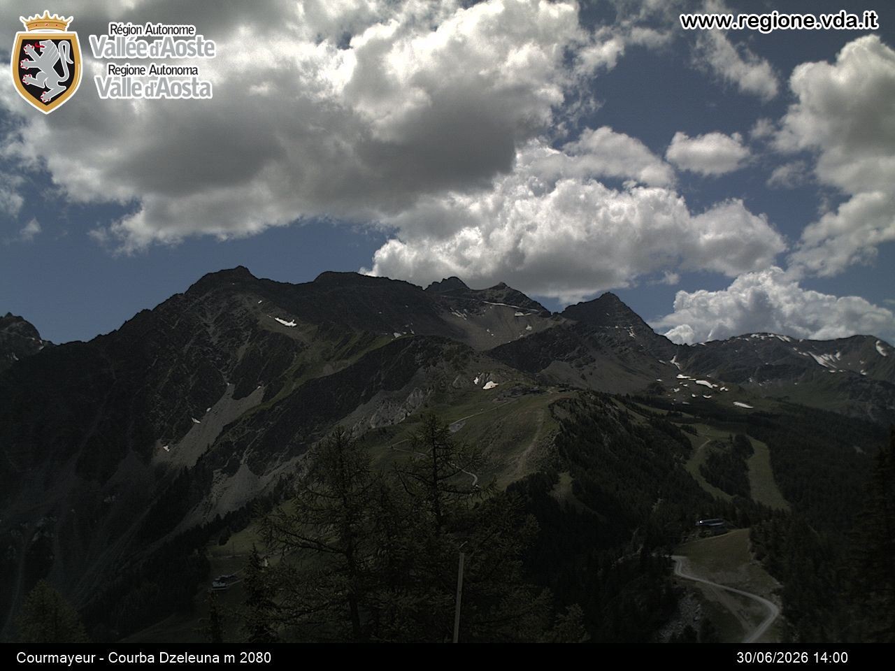 Archiv Foto Webcam Courmayeur im Aostatal