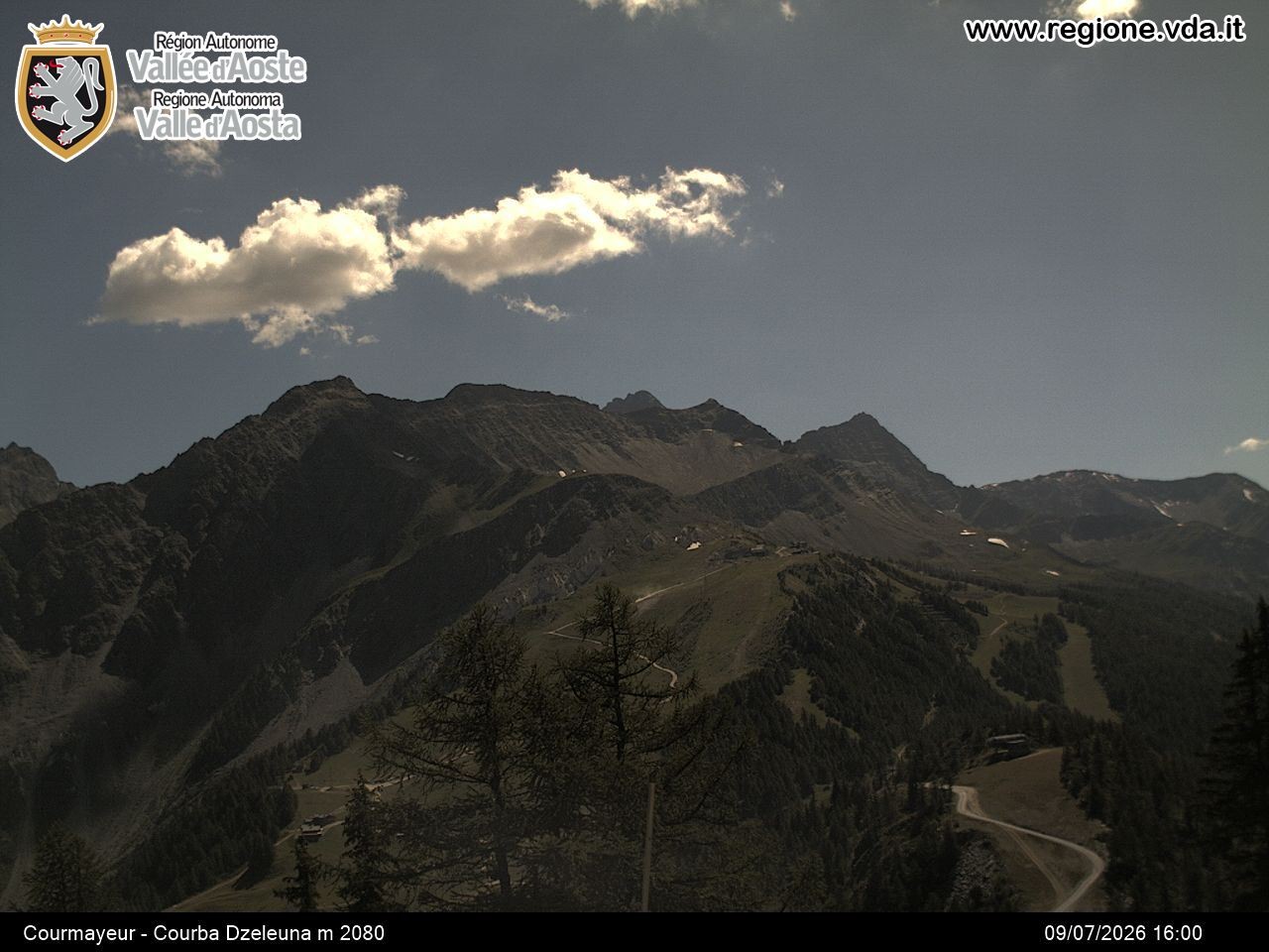 Archiv Foto Webcam Courmayeur im Aostatal