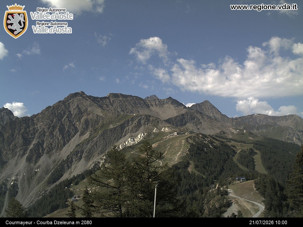 Archiv Foto Webcam Courmayeur im Aostatal