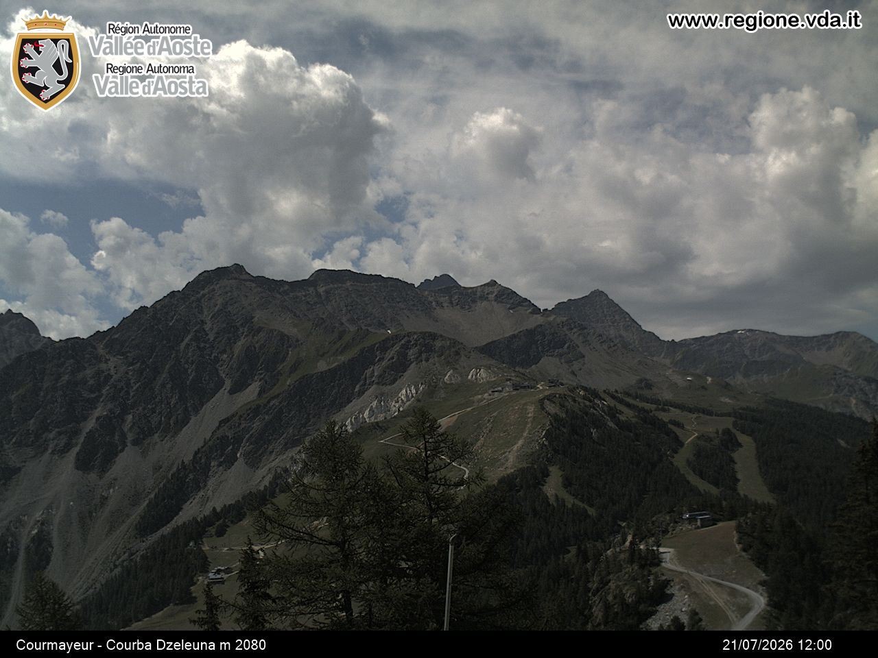 Archiv Foto Webcam Courmayeur im Aostatal