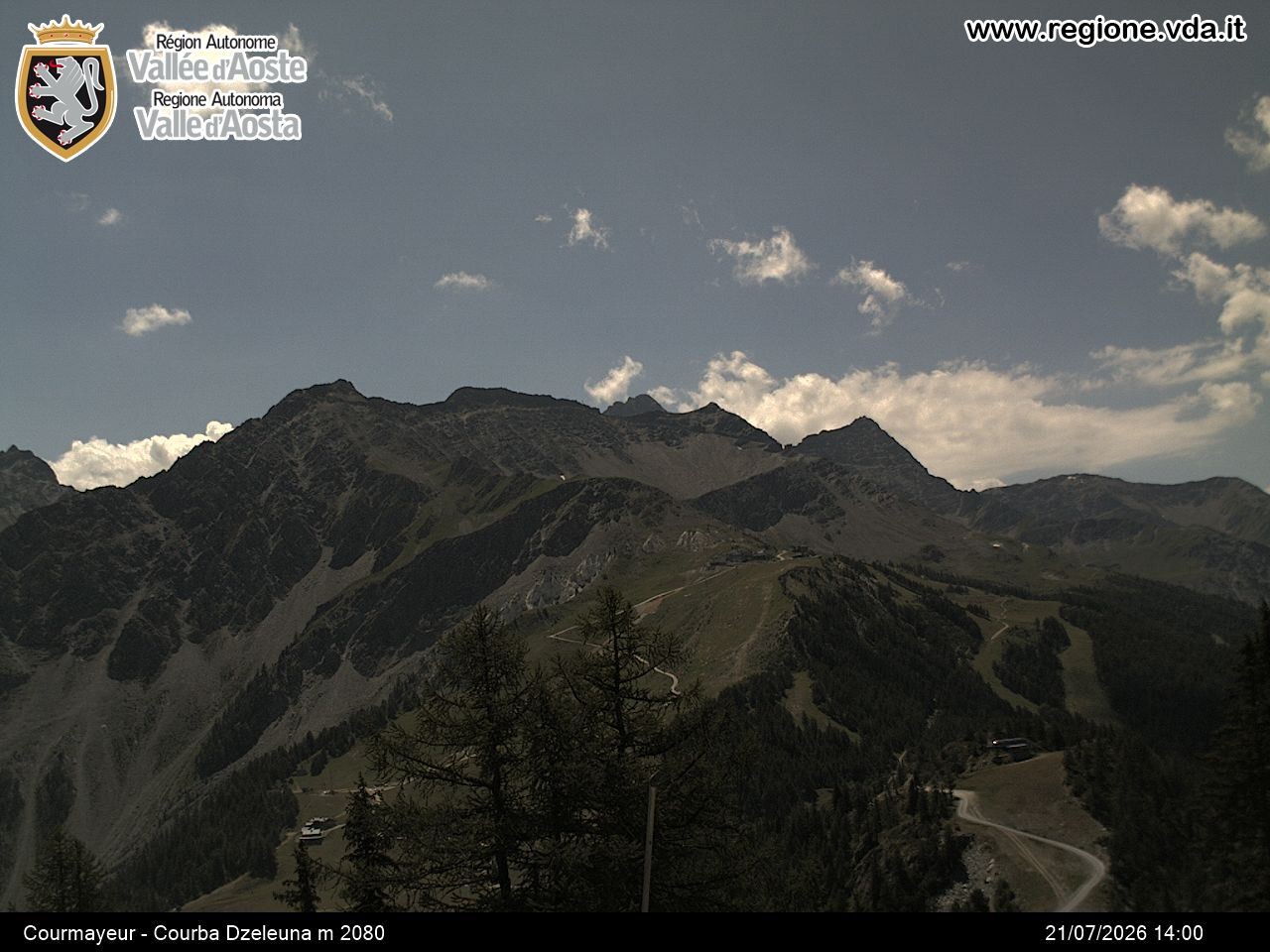 Archiv Foto Webcam Courmayeur im Aostatal