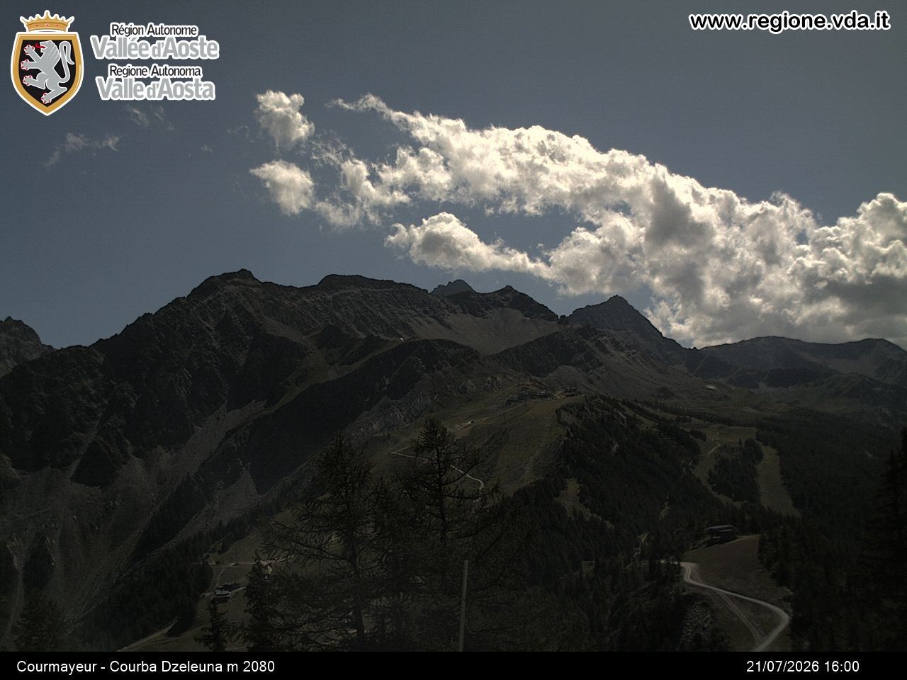 Archiv Foto Webcam Courmayeur im Aostatal