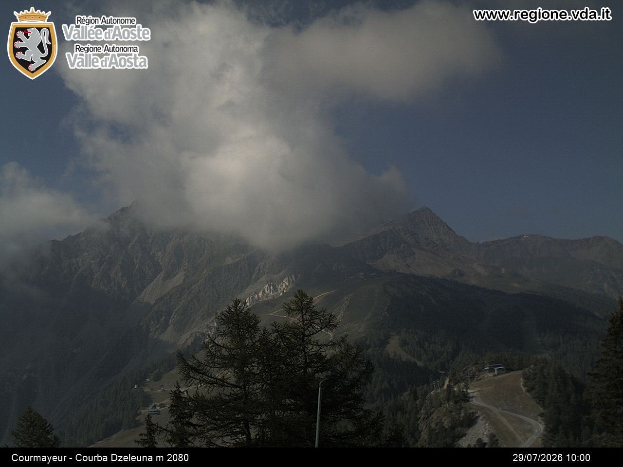 Archiv Foto Webcam Courmayeur im Aostatal