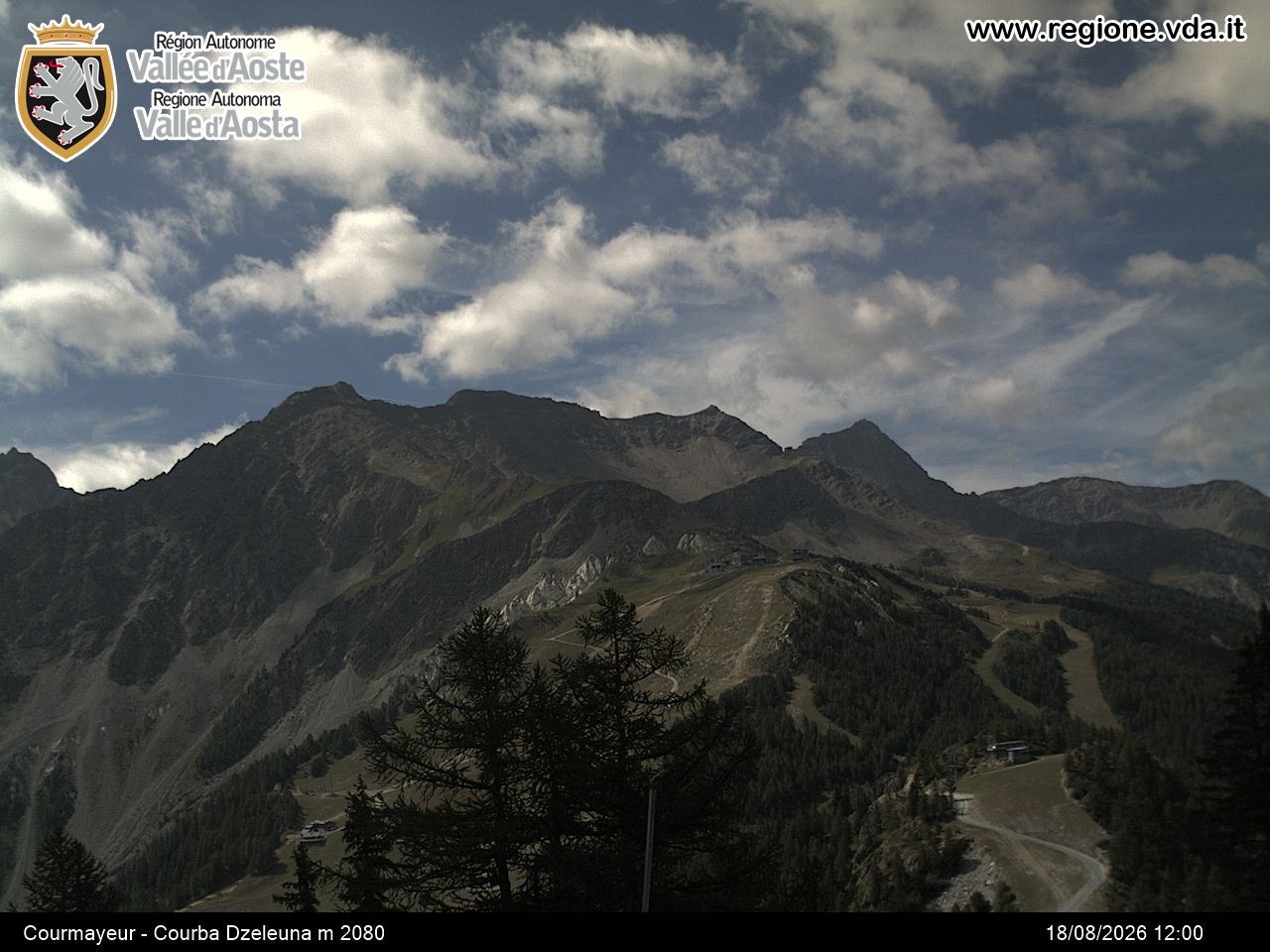 Archiv Foto Webcam Courmayeur im Aostatal