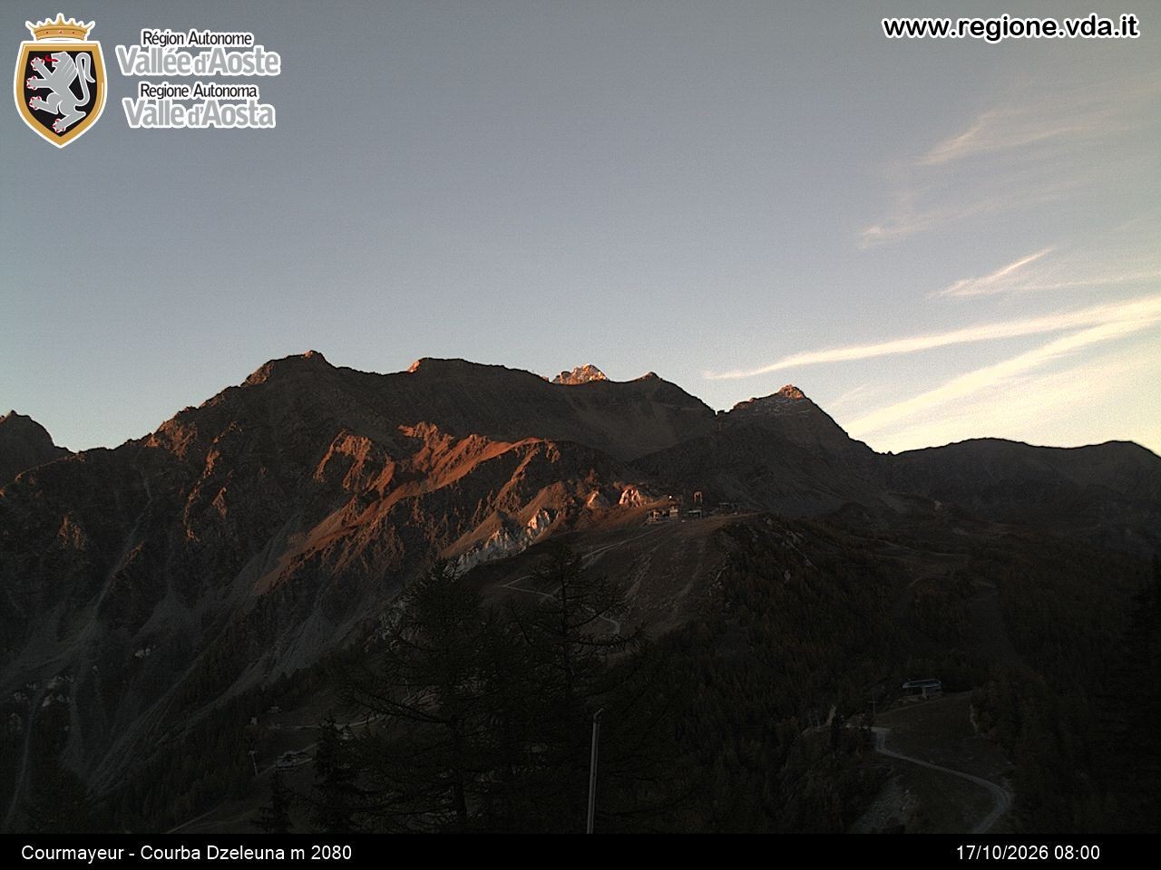 Archived image Webcam Courmayeur in the Aosta Valley