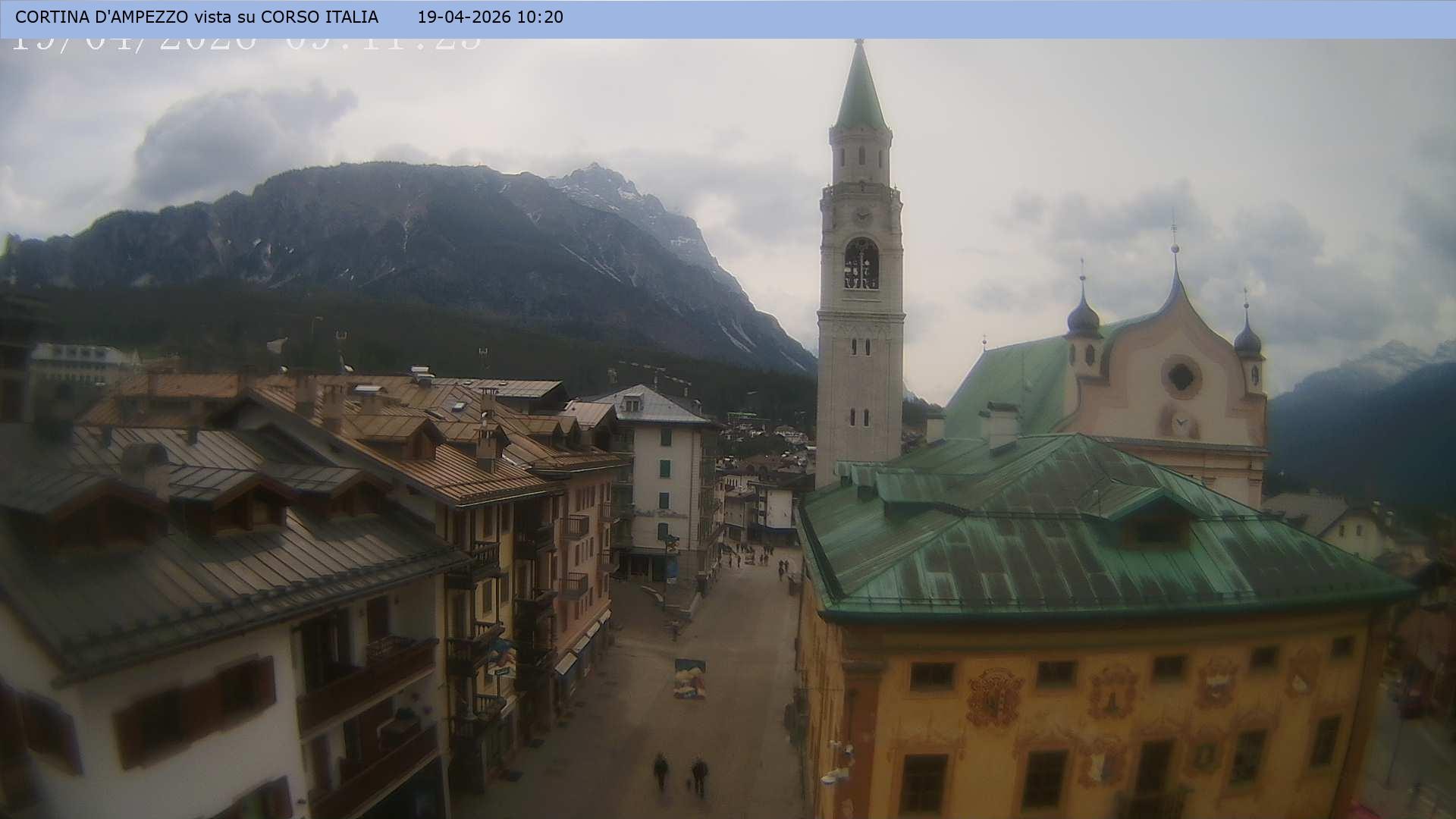 Archiv Foto Webcam Corso Italia - Cortina d'Ampezzo