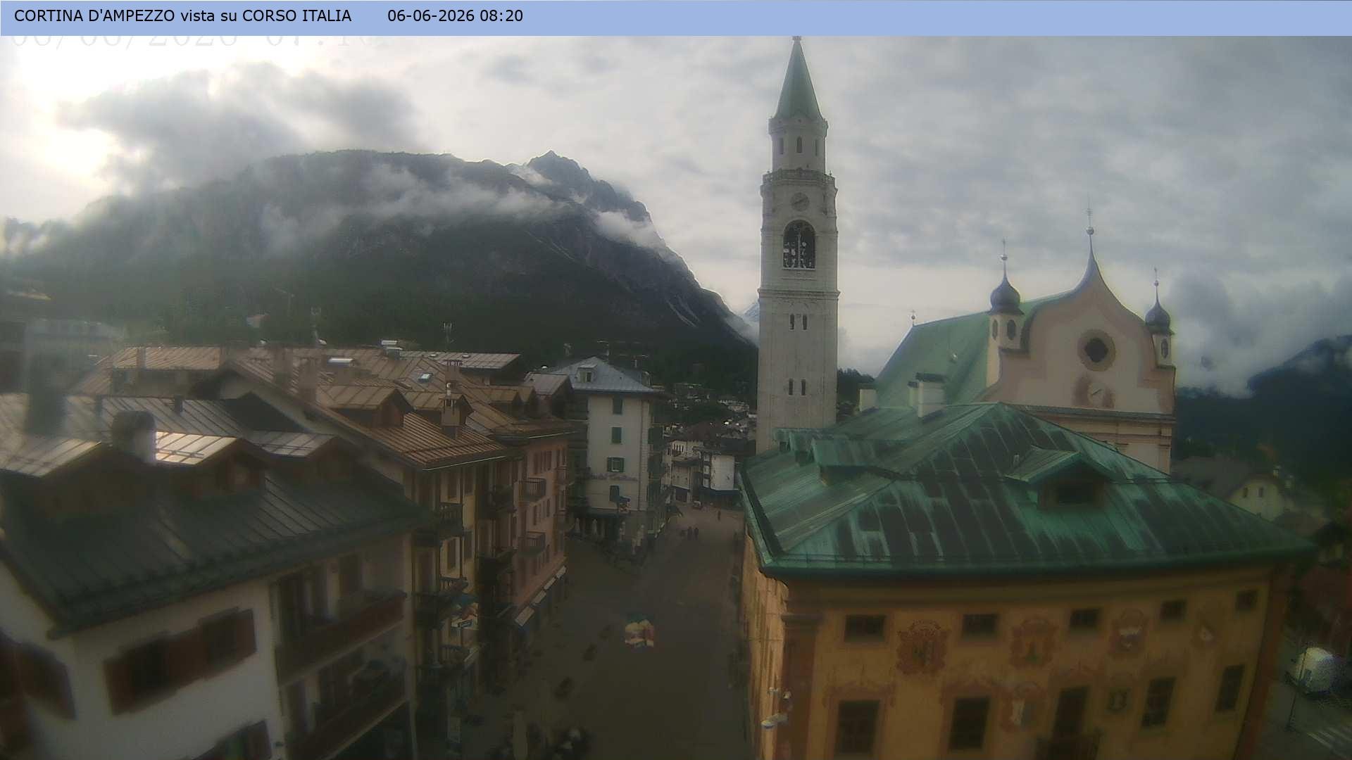Archiv Foto Webcam Corso Italia - Cortina d'Ampezzo