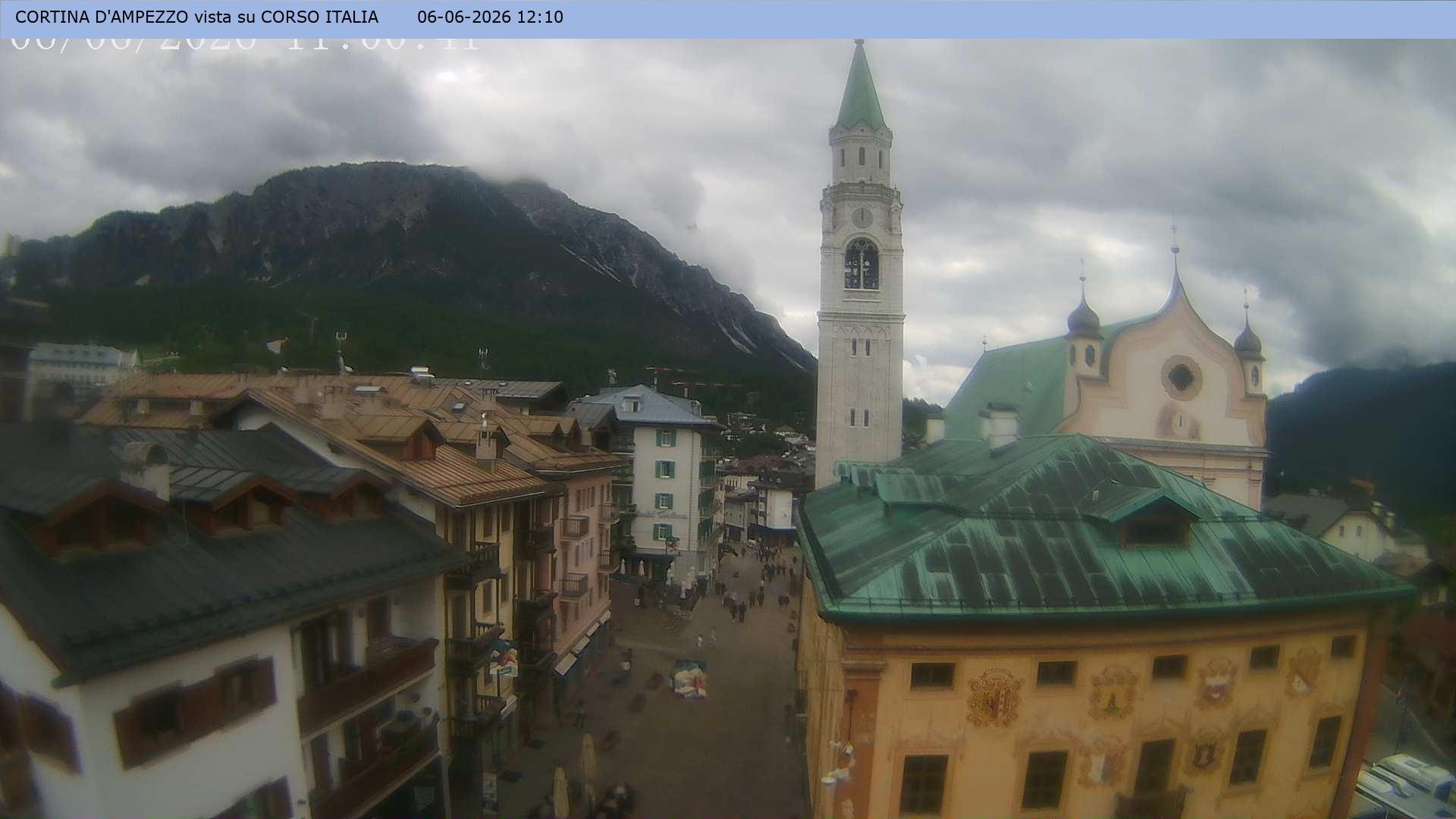 Archiv Foto Webcam Corso Italia - Cortina d'Ampezzo
