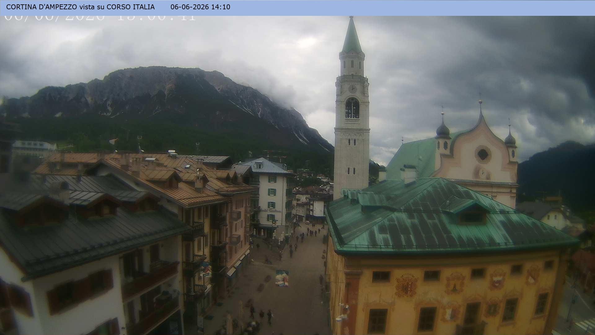 Archiv Foto Webcam Corso Italia - Cortina d'Ampezzo