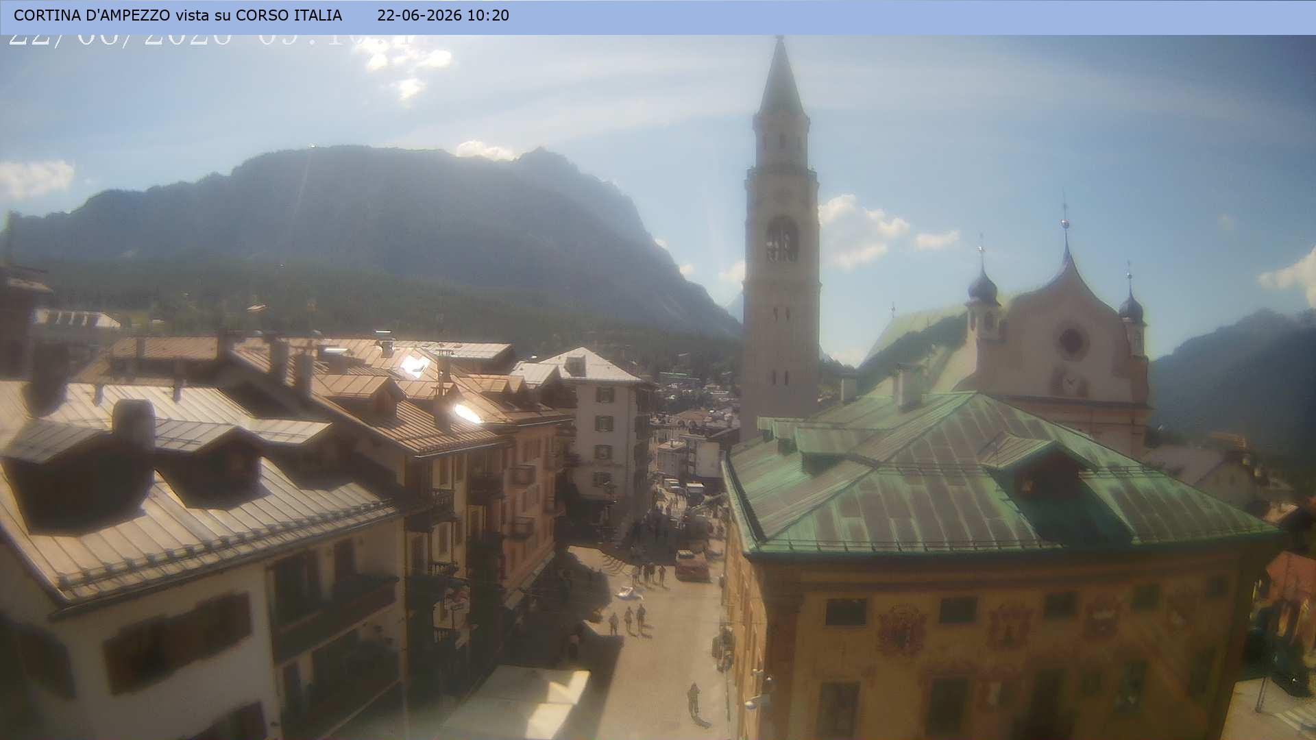 Archiv Foto Webcam Corso Italia - Cortina d'Ampezzo