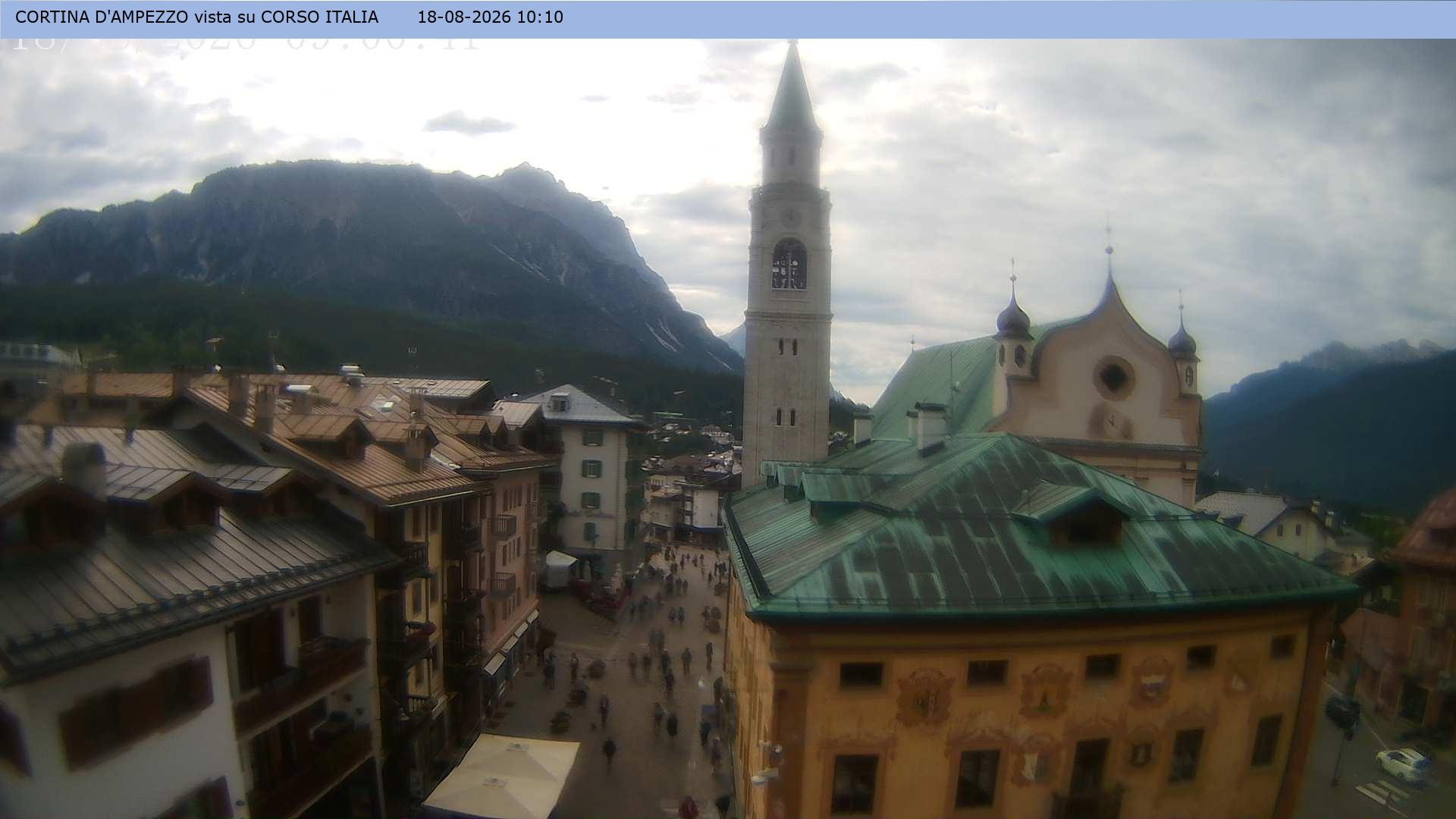 Archiv Foto Webcam Corso Italia - Cortina d'Ampezzo