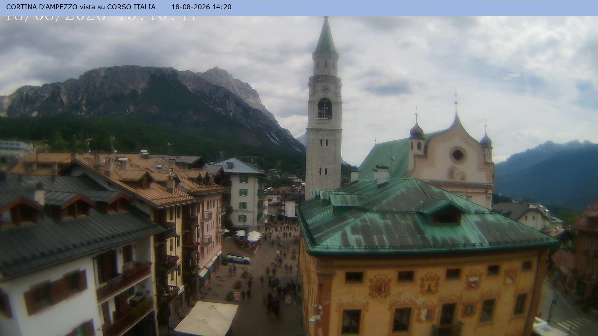 Archiv Foto Webcam Corso Italia - Cortina d'Ampezzo