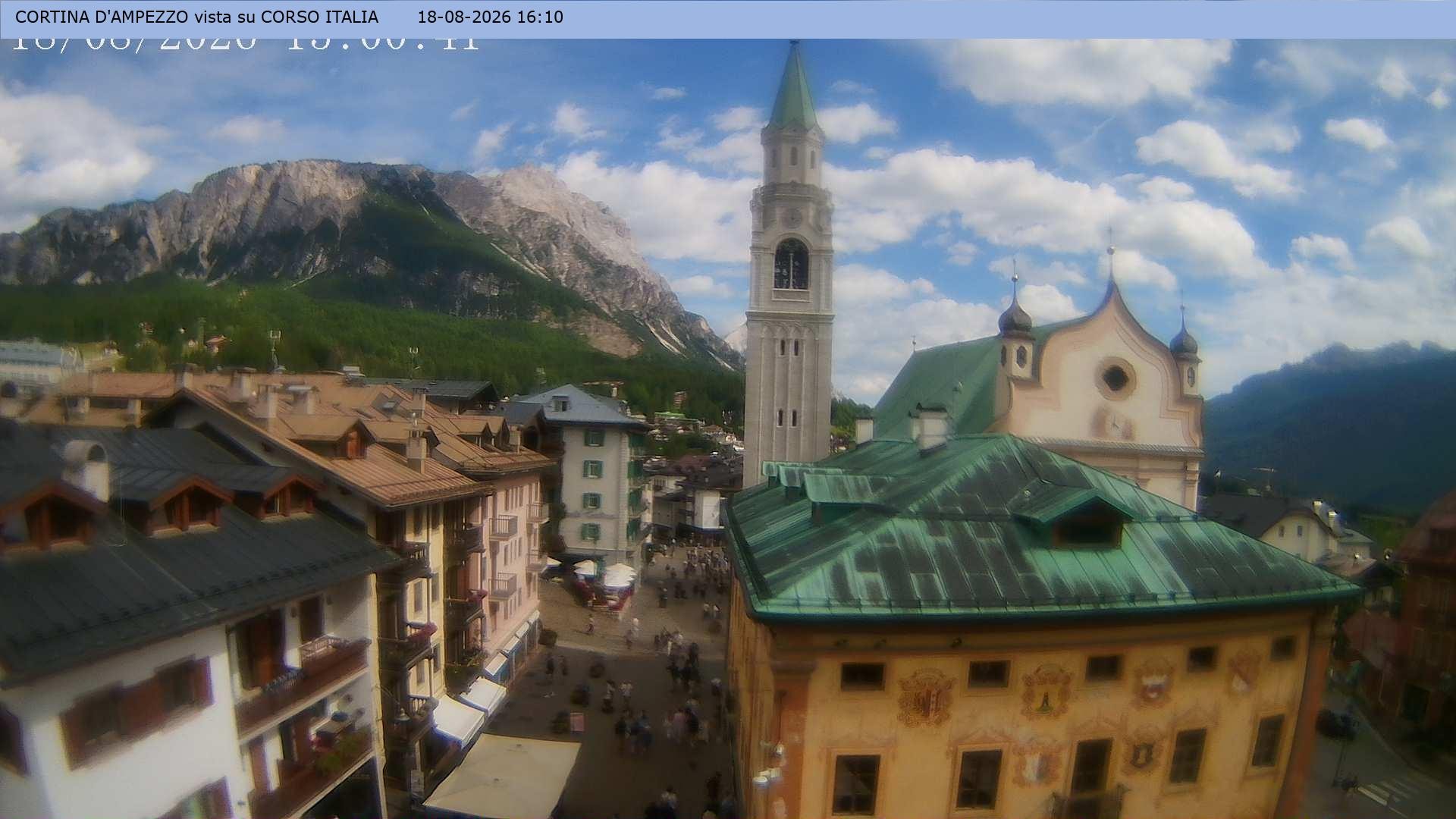 Archiv Foto Webcam Corso Italia - Cortina d'Ampezzo