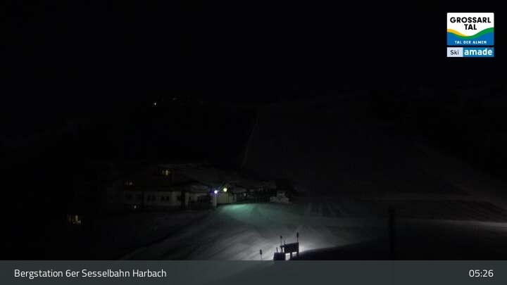 Archiv Foto Webcam Großarl - Bergstation 6er Sesselbahn Harbach