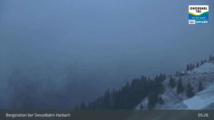 Archiv Foto Webcam Großarl - Bergstation 6er Sesselbahn Harbach