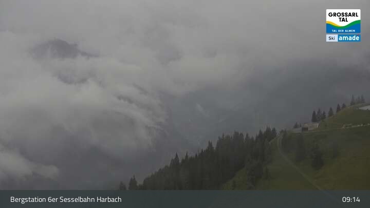 Archiv Foto Webcam Großarl - Bergstation 6er Sesselbahn Harbach