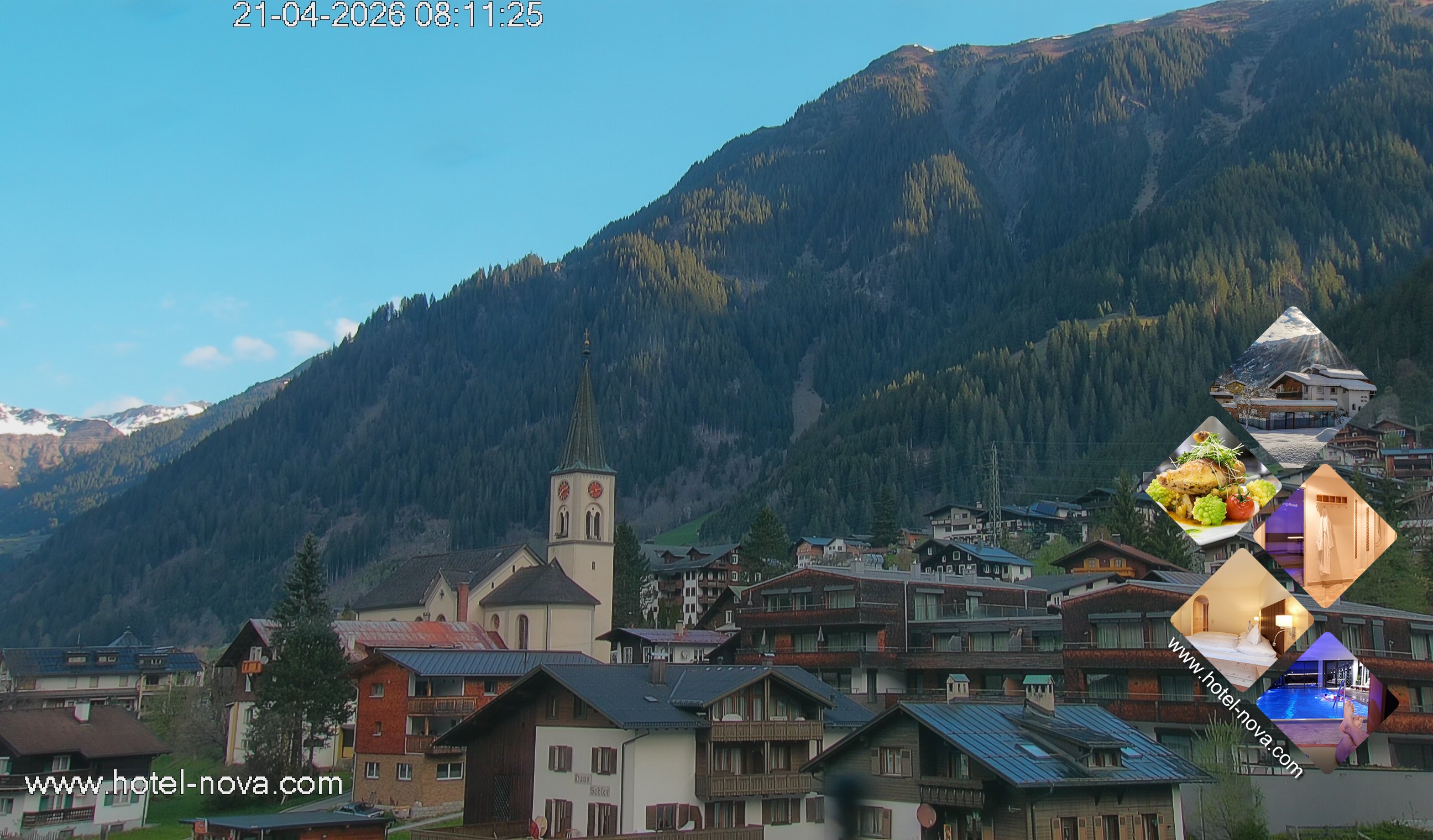 Archiv Foto Webcam Gaschurn Ortszentrum