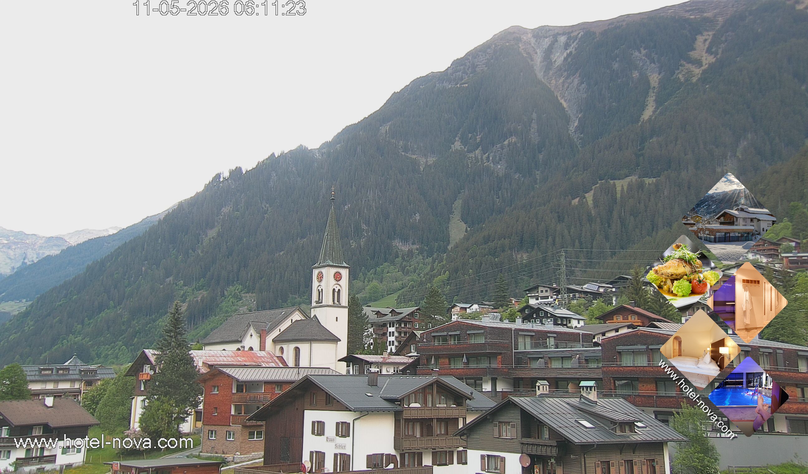 Archiv Foto Webcam Gaschurn Ortszentrum