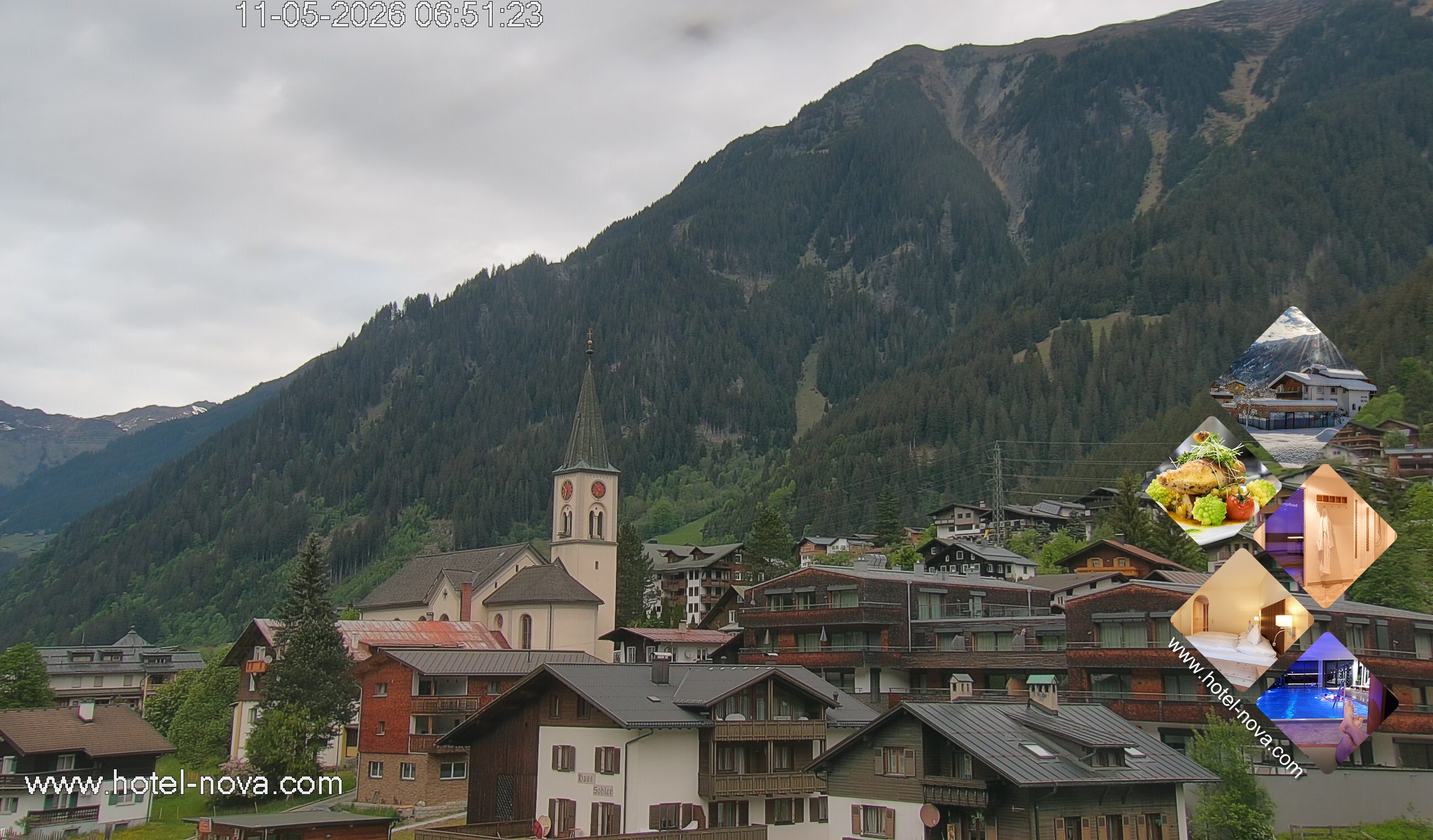 Archiv Foto Webcam Gaschurn Ortszentrum