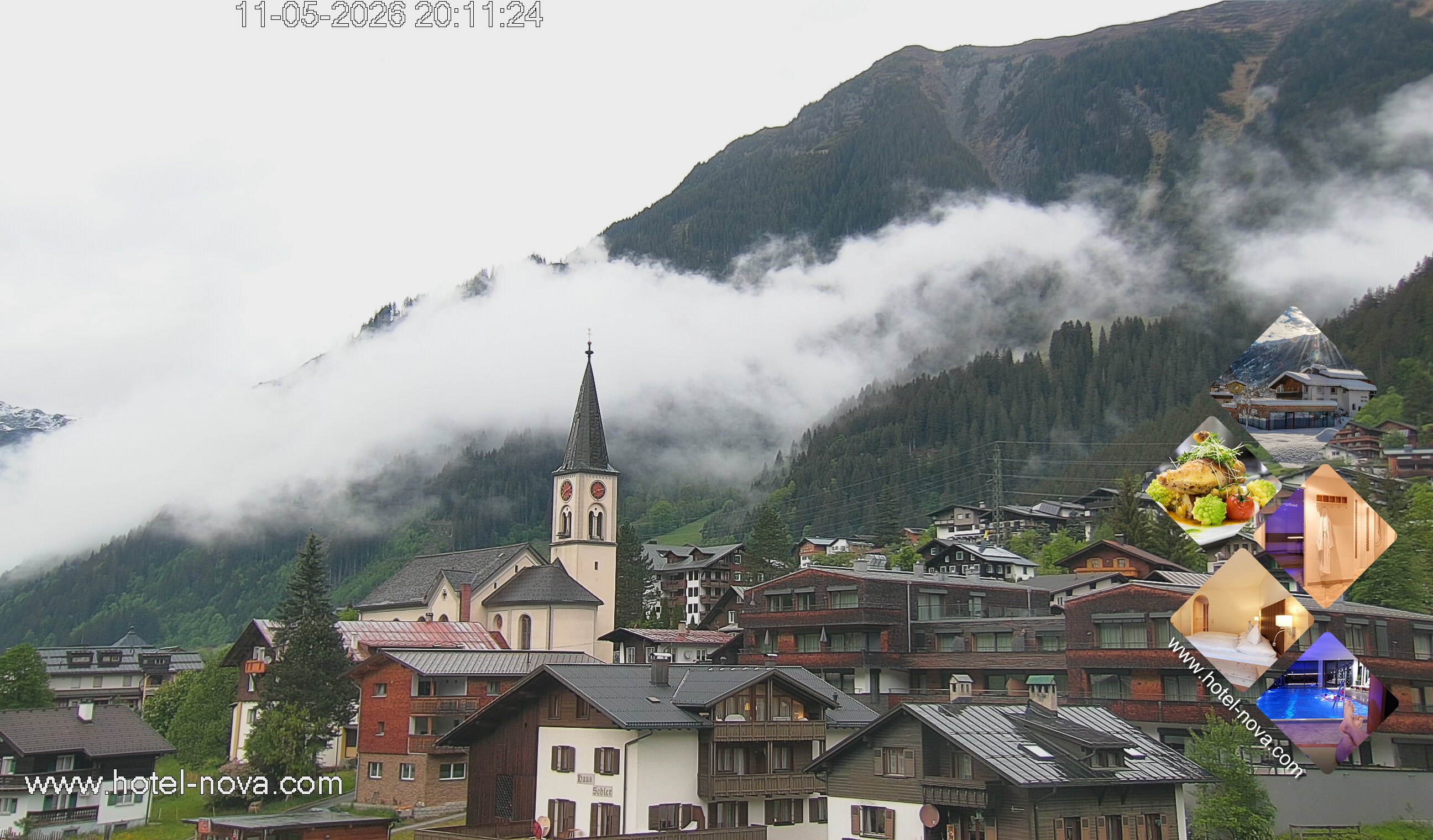Archiv Foto Webcam Gaschurn Ortszentrum