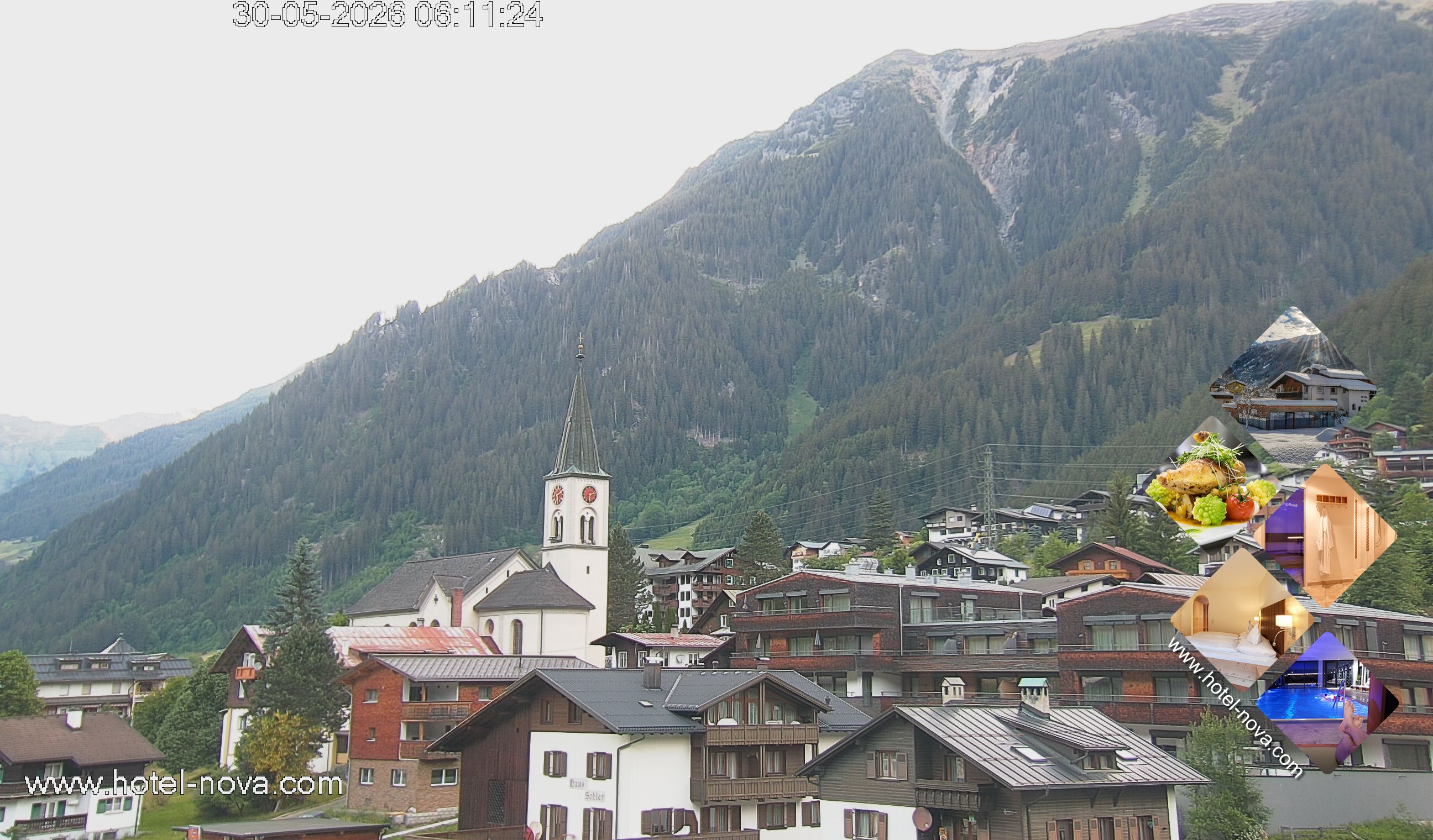 Archiv Foto Webcam Gaschurn Ortszentrum