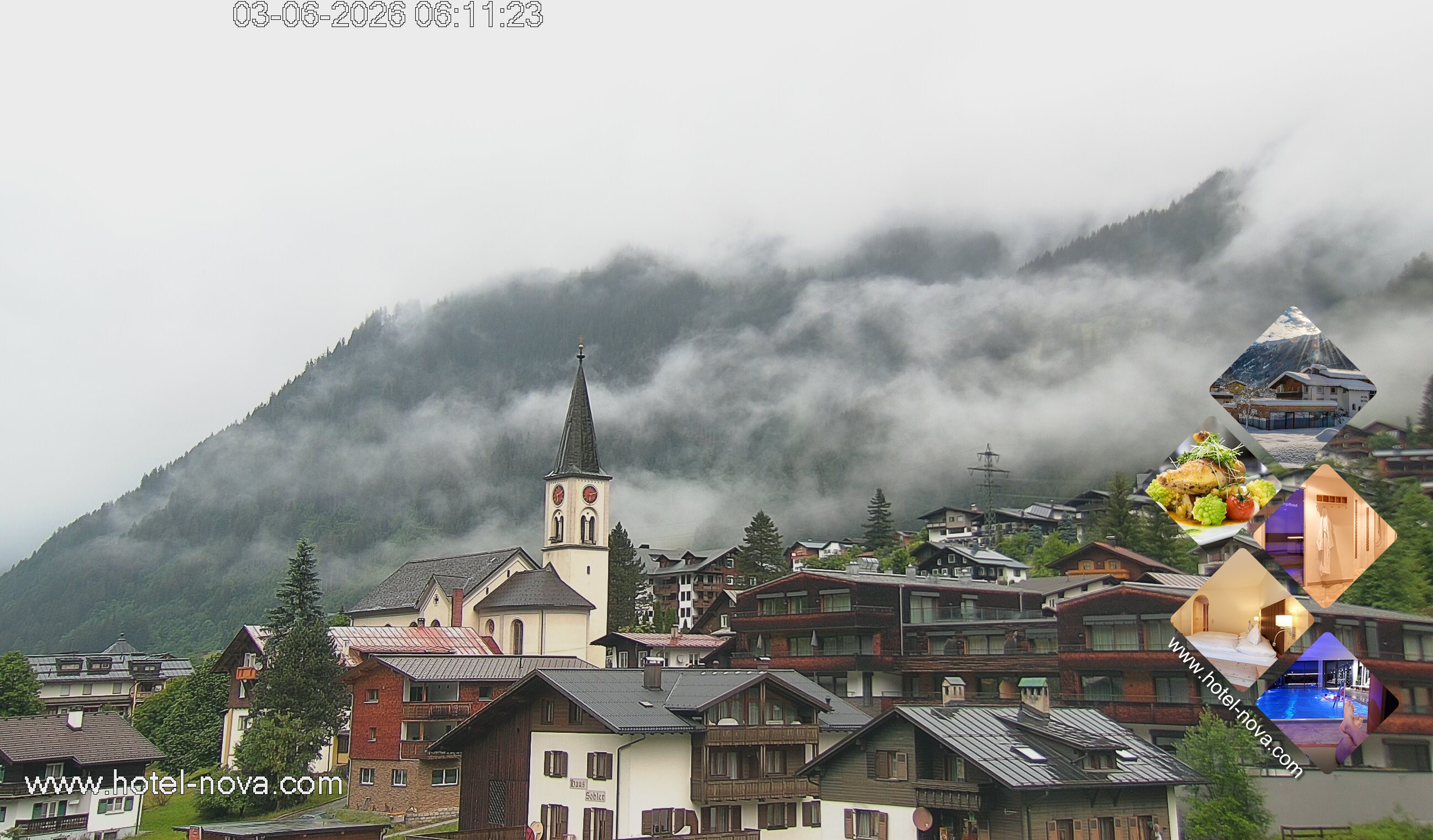 Archiv Foto Webcam Gaschurn Ortszentrum