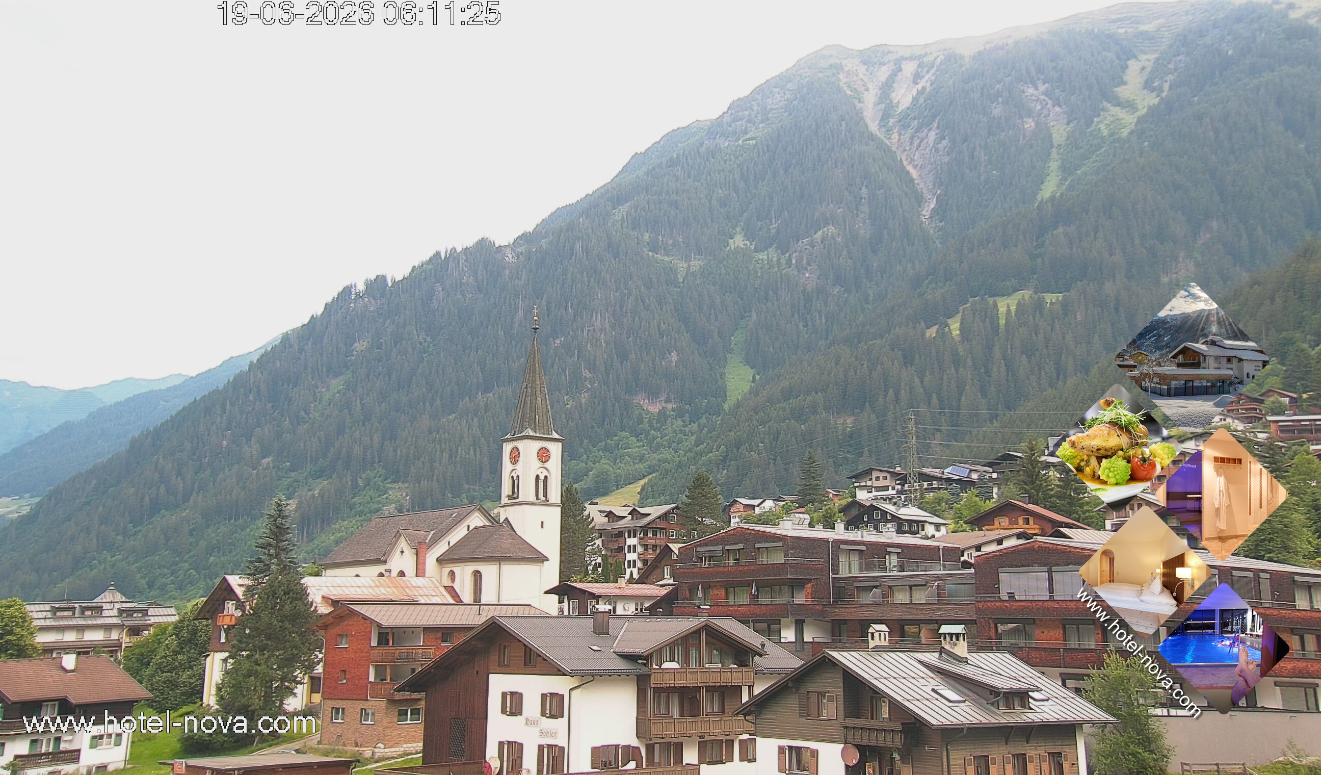 Archiv Foto Webcam Gaschurn Ortszentrum
