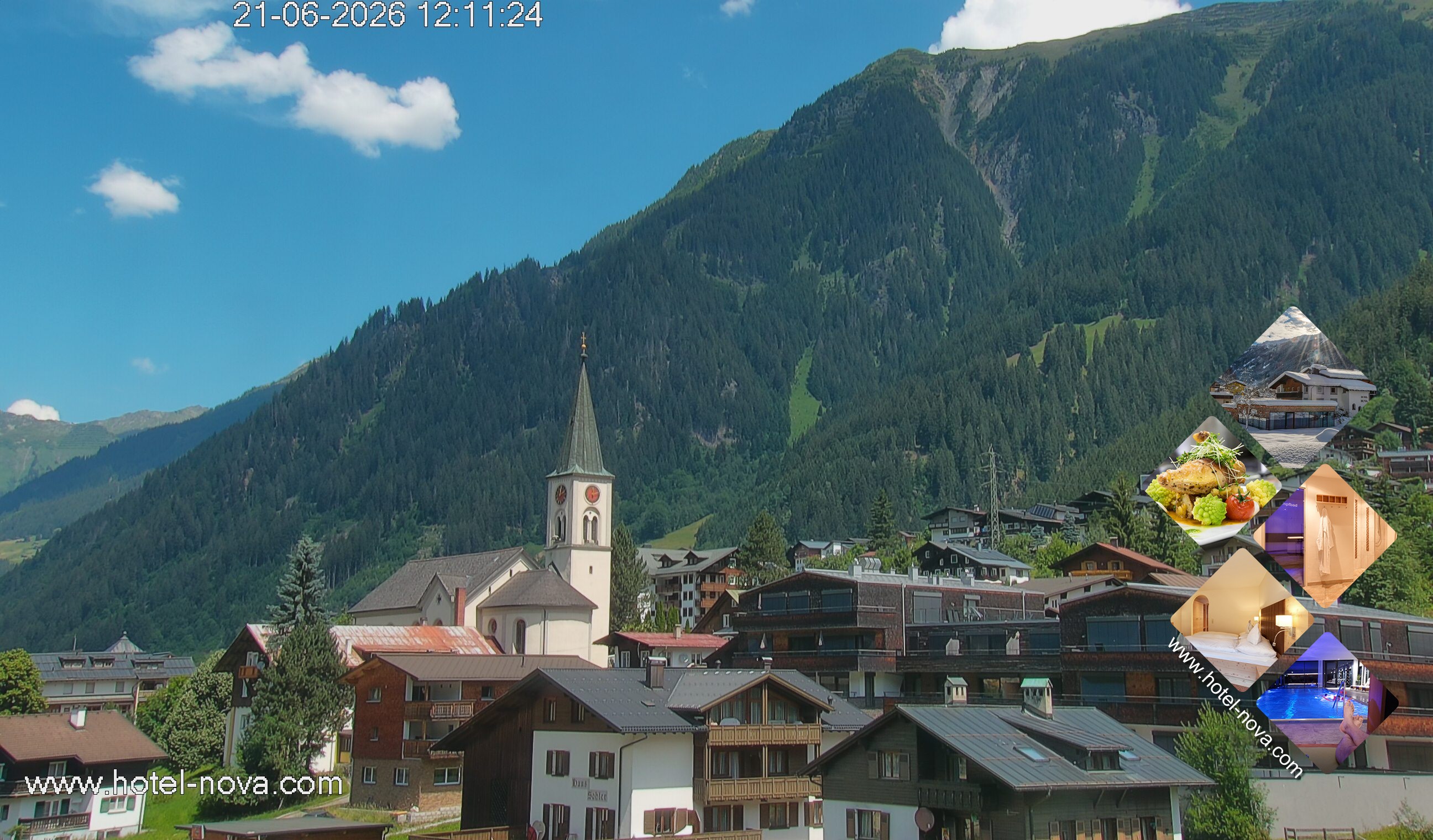 Archiv Foto Webcam Gaschurn Ortszentrum